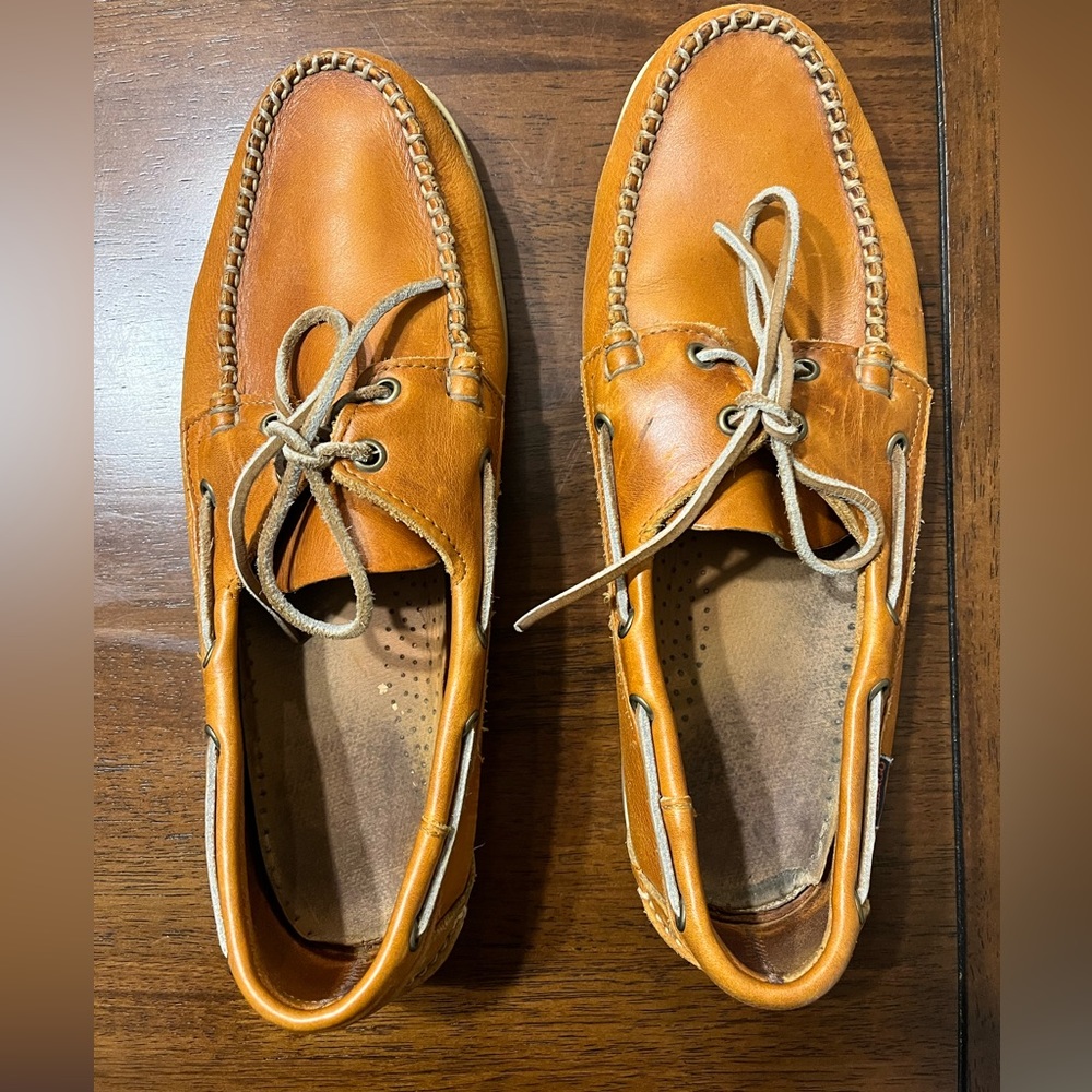 Mens Size 11 Sebago Leather Boat Shoes